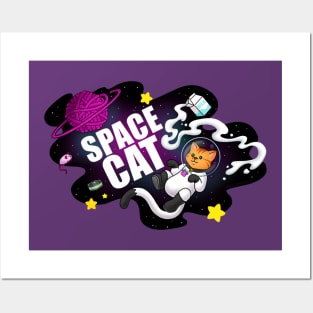 Space Cat Posters and Art